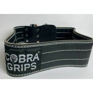 Cobra Grips Weight Power Lifting Belt 4" Wide Premium Genuine Cowhide Adjustable
